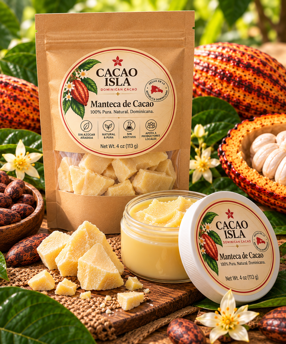Pure Dominican Cocoa Butter – 4 oz